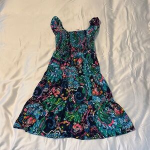 Lilly Pulitzer Kids Dress in Blue and Green Floral